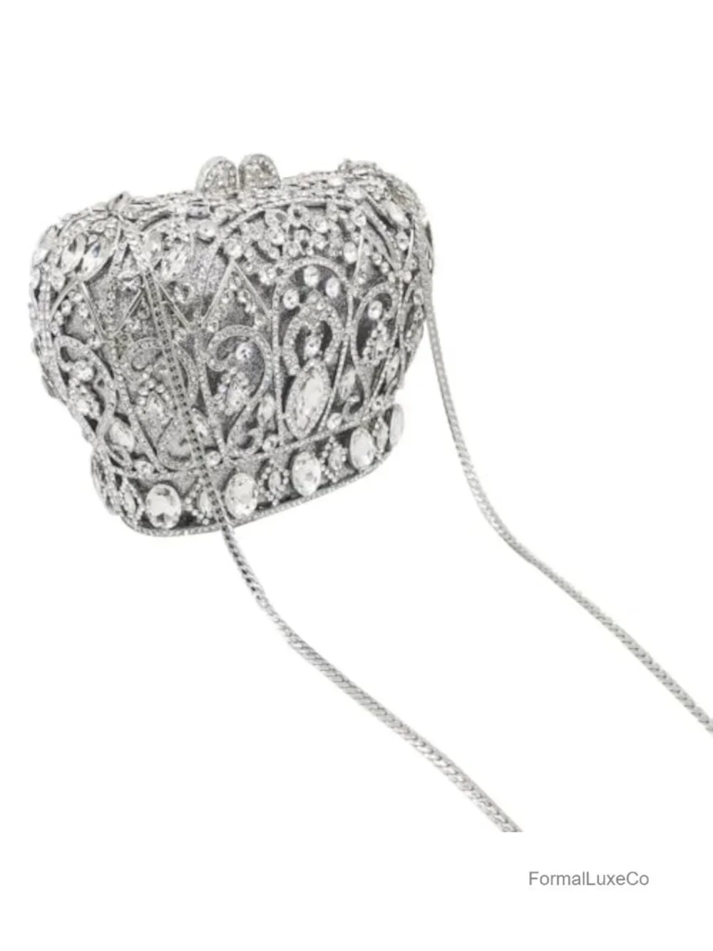 Crystal Rhinestone Clutch Purse - Mini Evening Minaudiere with Detachable Straps